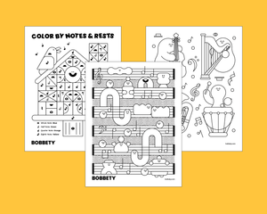 Bobbin' to the Beat Coloring Pages