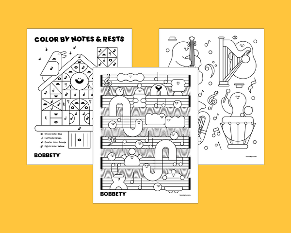 Bobbin' to the Beat Coloring Pages