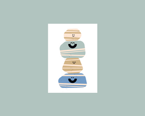 Stacked Rocks Art Print 5x7