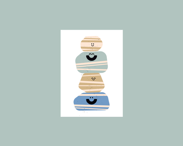 Stacked Rocks Art Print 5x7