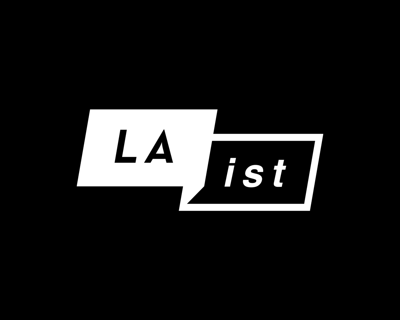 LAist logo on a black background