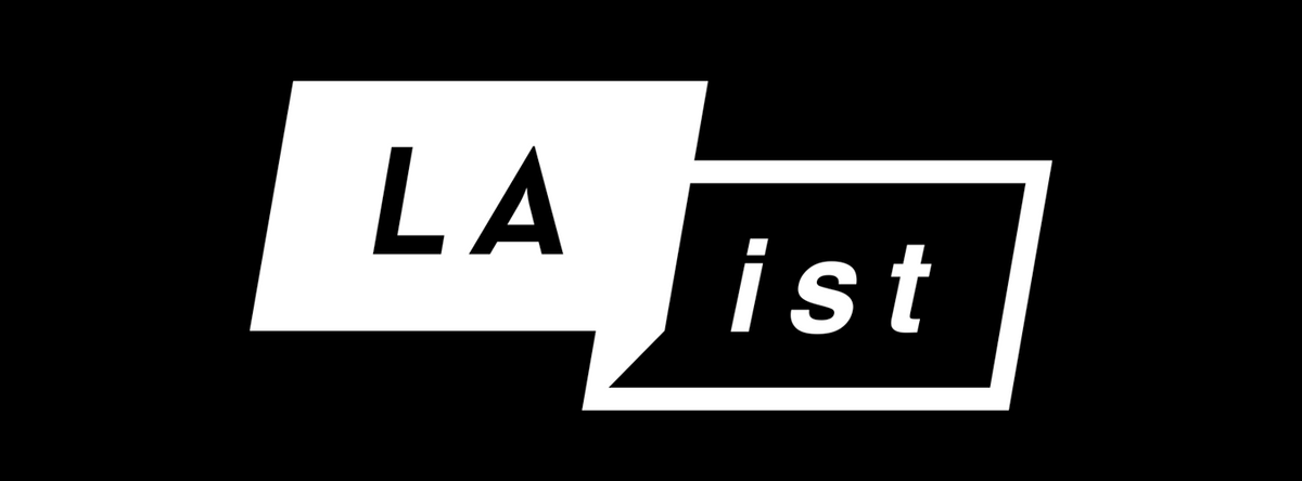 A black square graphic with a white abstract logo reading 'LA ist' in bold sans-serif lettering.