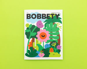 Bobbety magazine cover with plants