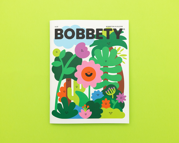 Bobbety magazine cover with plants