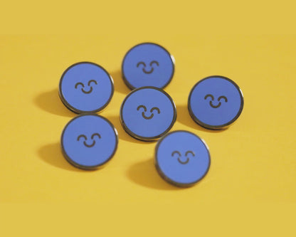 Happy Blue Pin